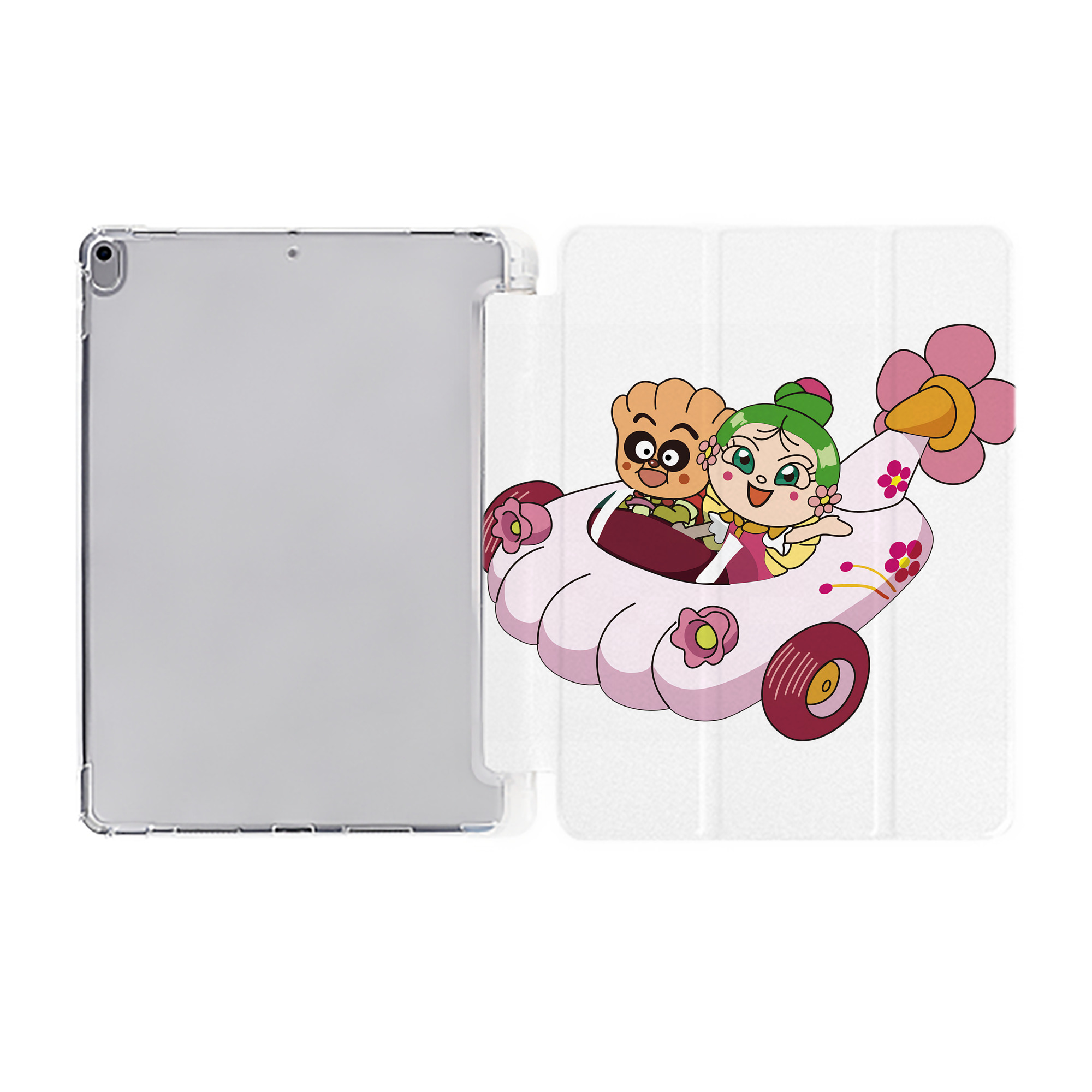 （画像用） アンパンマン Anpanman IPad ケース ペン収納付き 三つ折りスタンド PUレザー×シリコン 対応機種9.5/10.5/10.9インチ